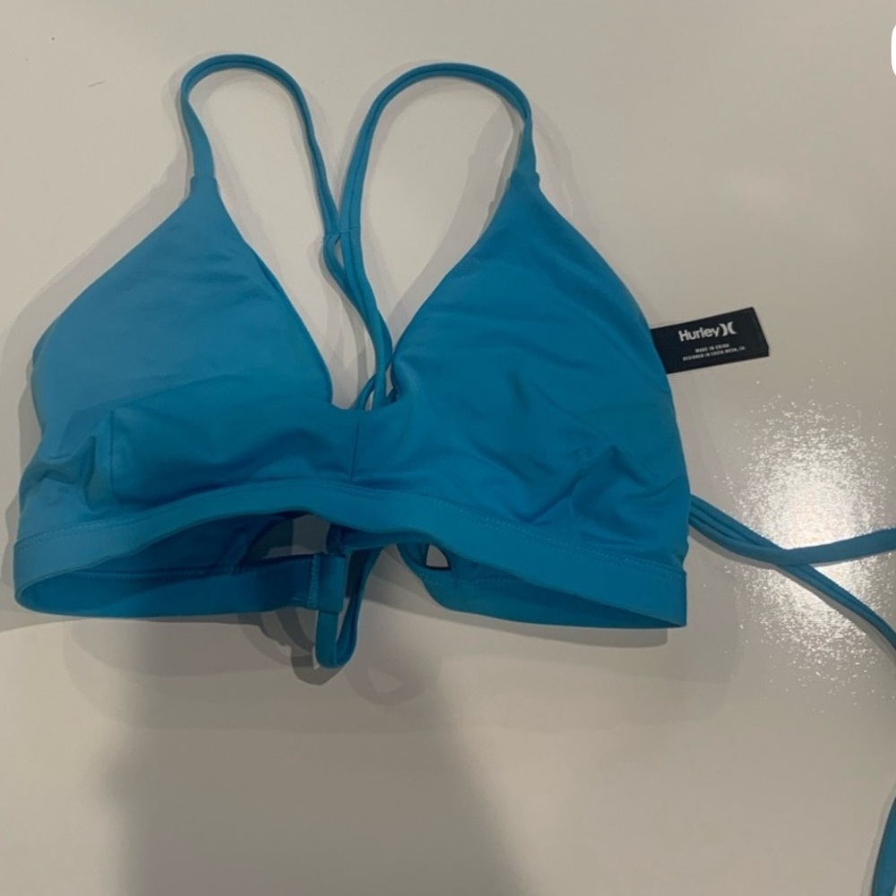 Hurley Vibrant Blue Bikini Top woman’s size S - Picture 4 of 4